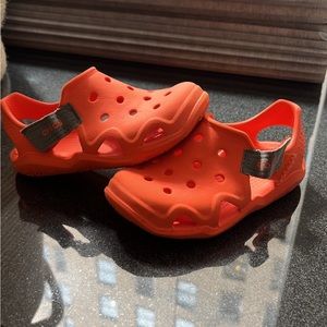 Orange Crocs Toddler size 9